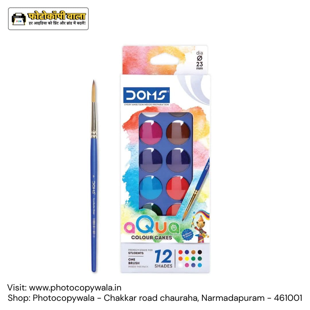 DOMS Aqua Colour Cakes 12 Shades at Kashvi Collection